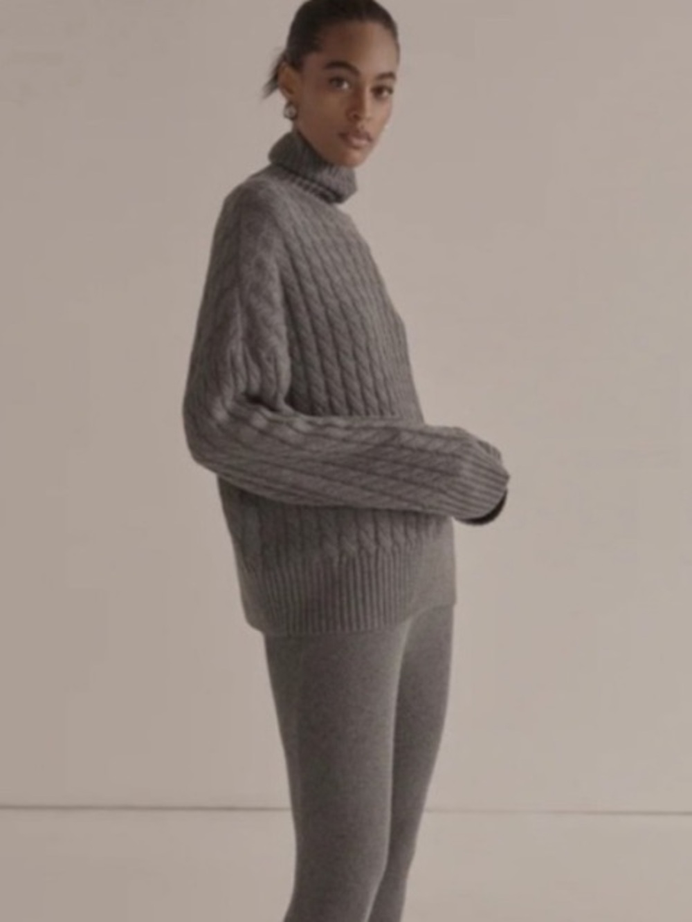 Favorite Daughter Masha Turtleneck Sweater in Storm Cloud Gray Size M